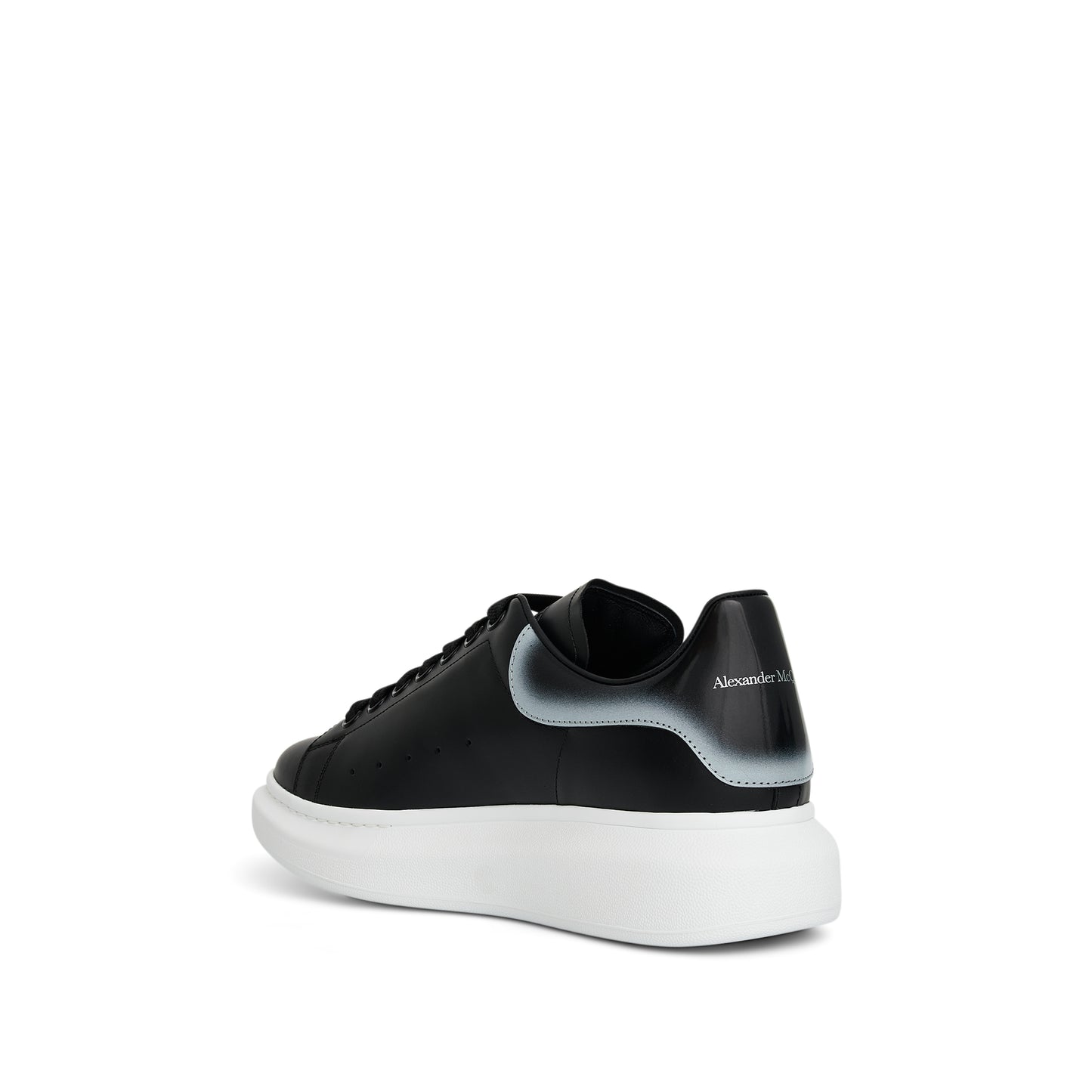 Larry Layered Heel Sneaker in Black/Silver