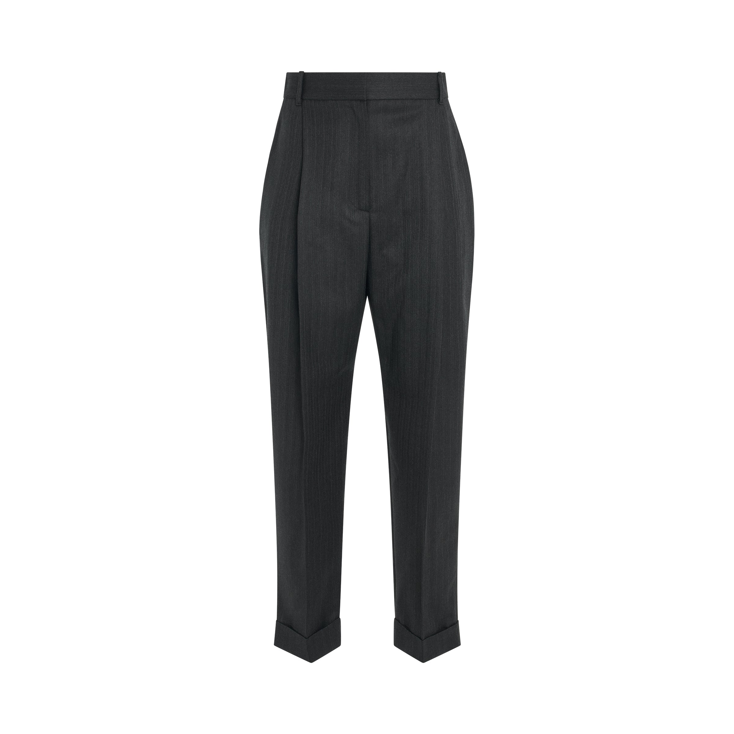 Cigarette Pants in Dark Grey