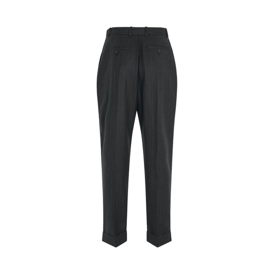 Cigarette Pants in Dark Grey