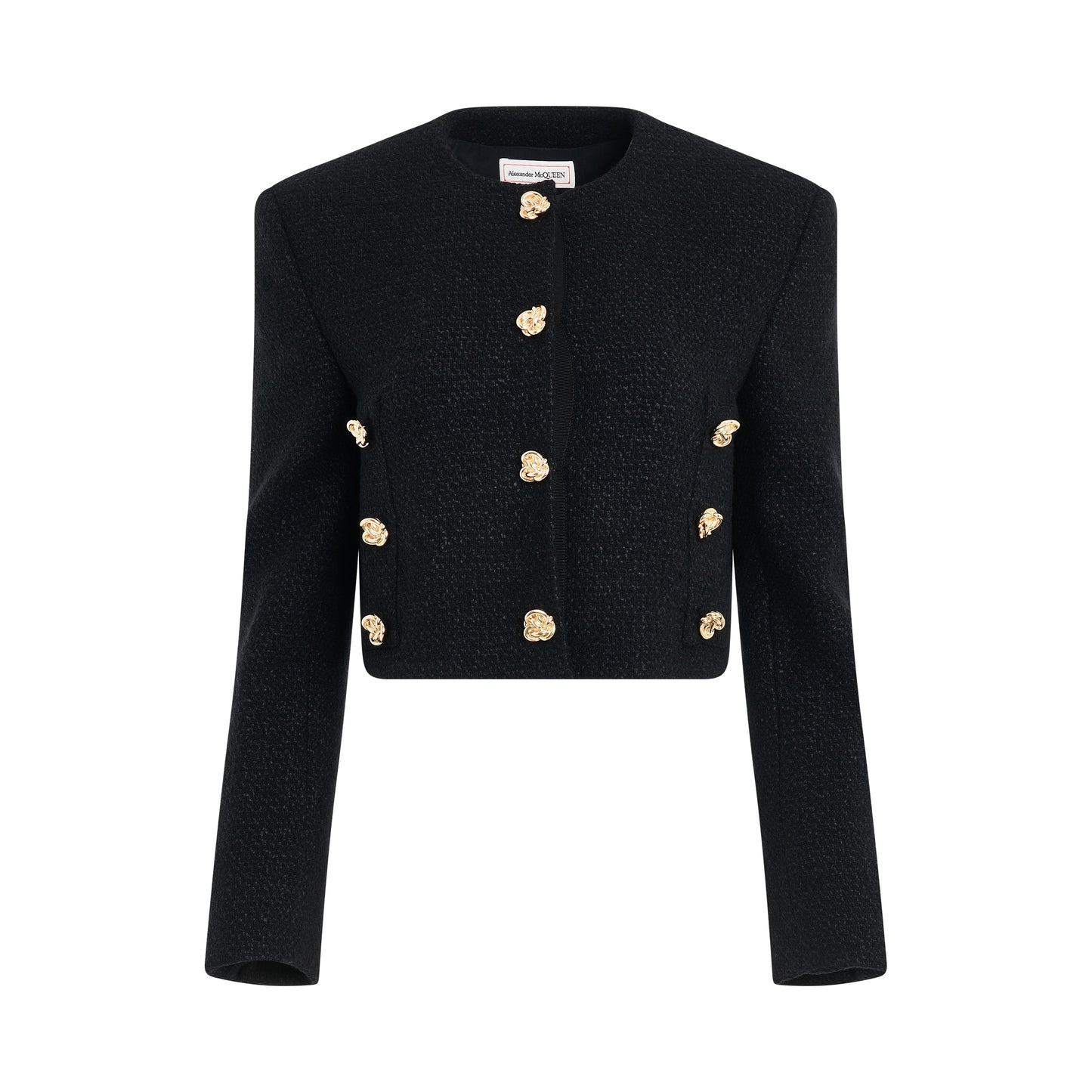 Boxy Tweed Jacket in Black