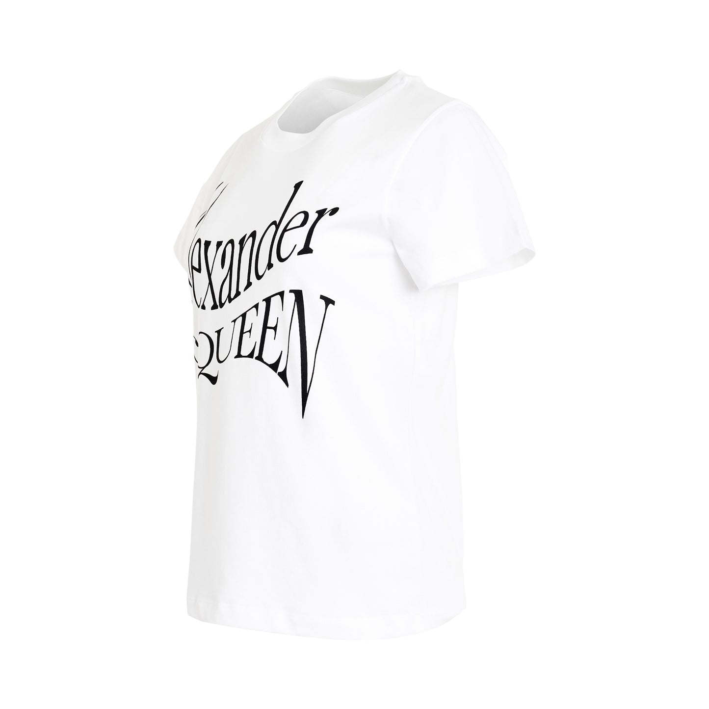 Warped Print T-Shirt in White