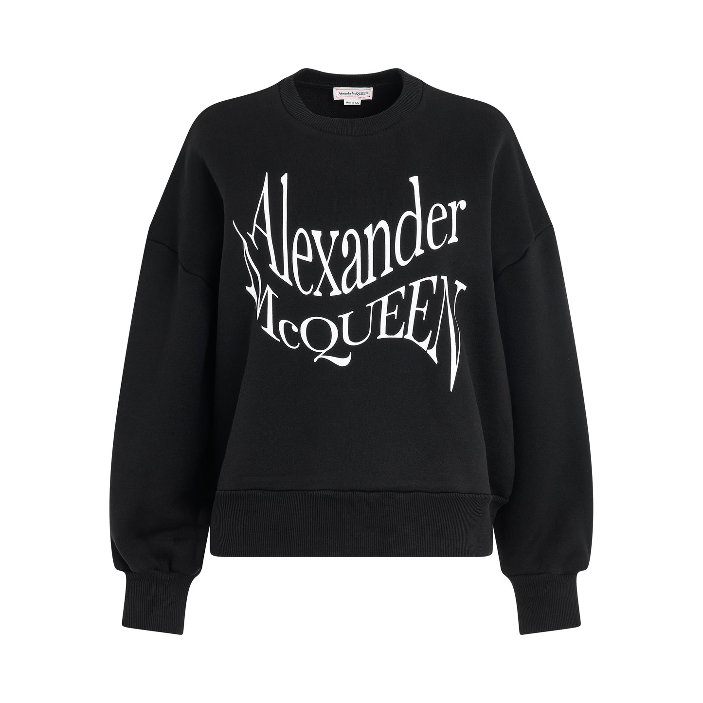 Warped Print Sweatshirt in Black