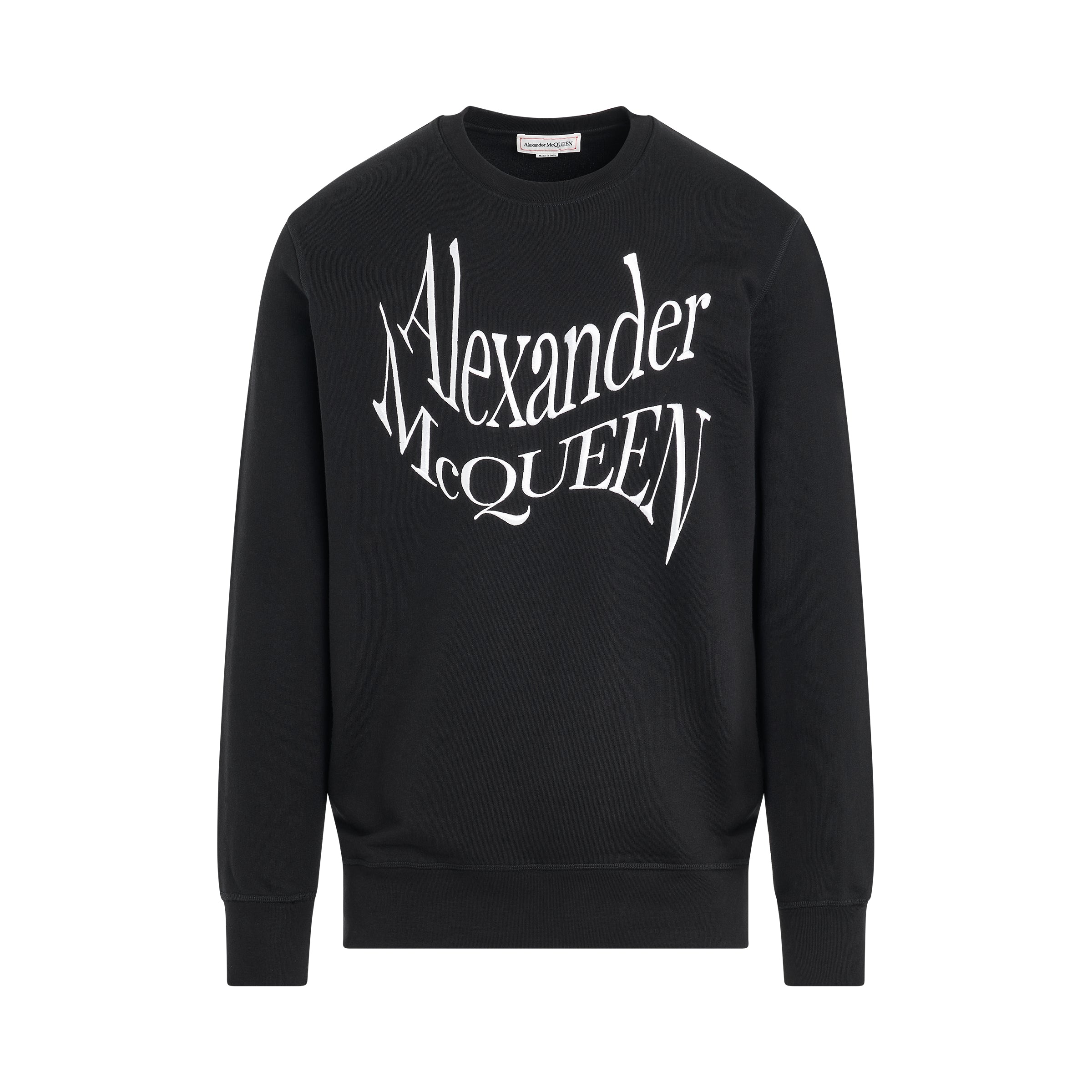 Warped Logo Sweatshirt in Black