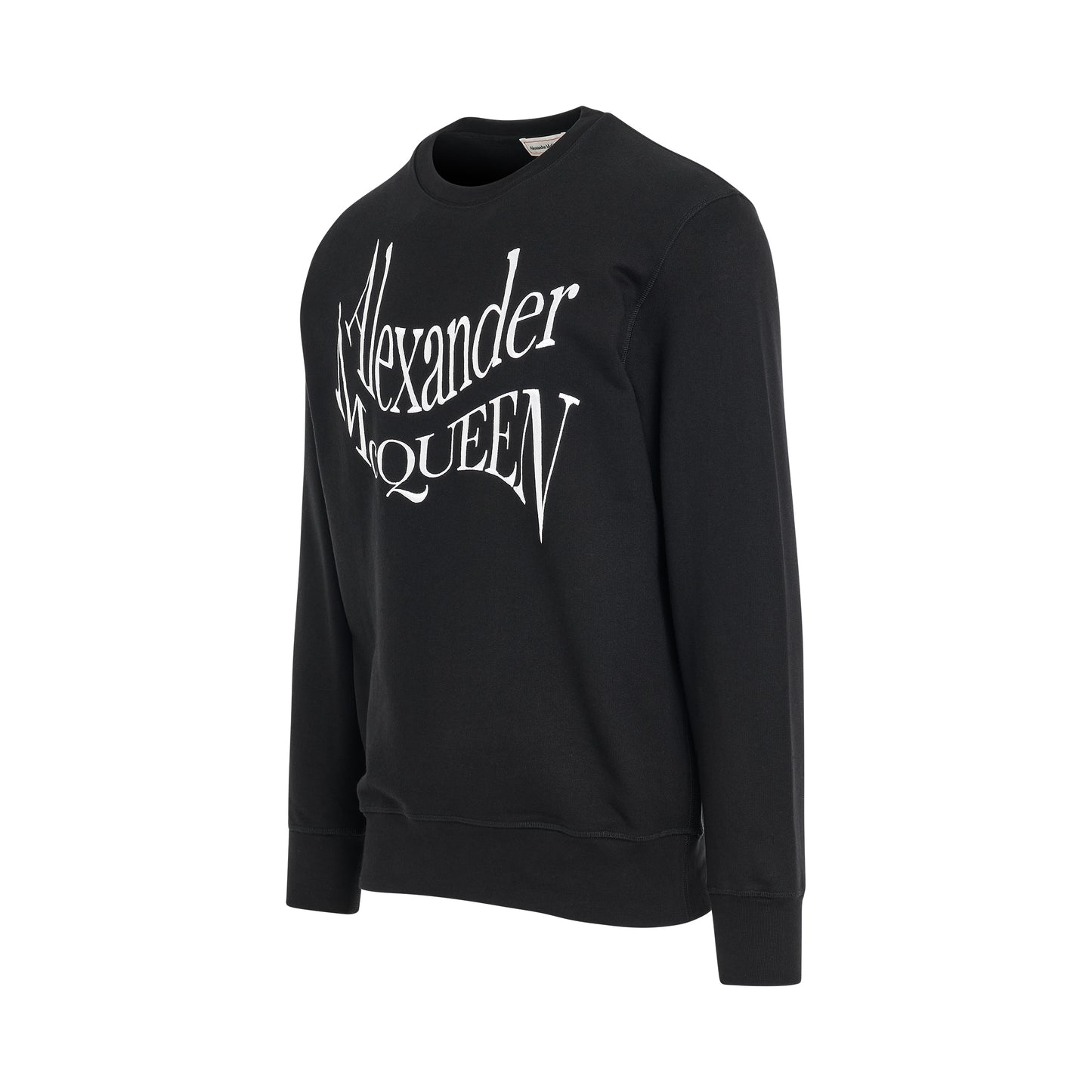 Warped Logo Sweatshirt in Black