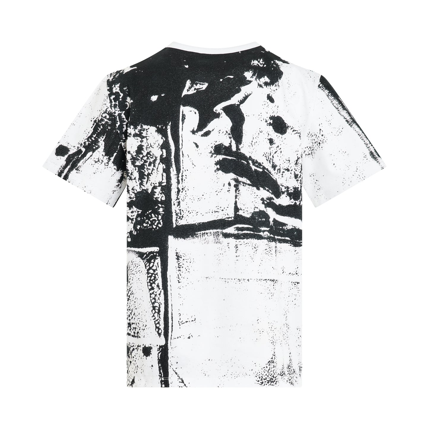 Abstract Print T-Shirt in White/Black
