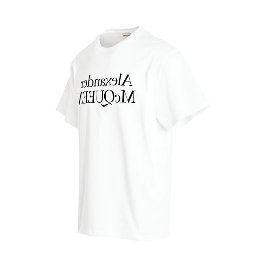 Reflected Logo T-Shirt in White/Black