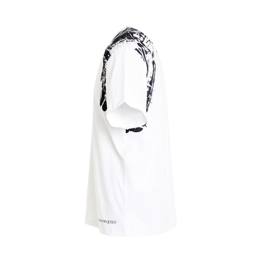 Harness Print T-Shirt in White/Black