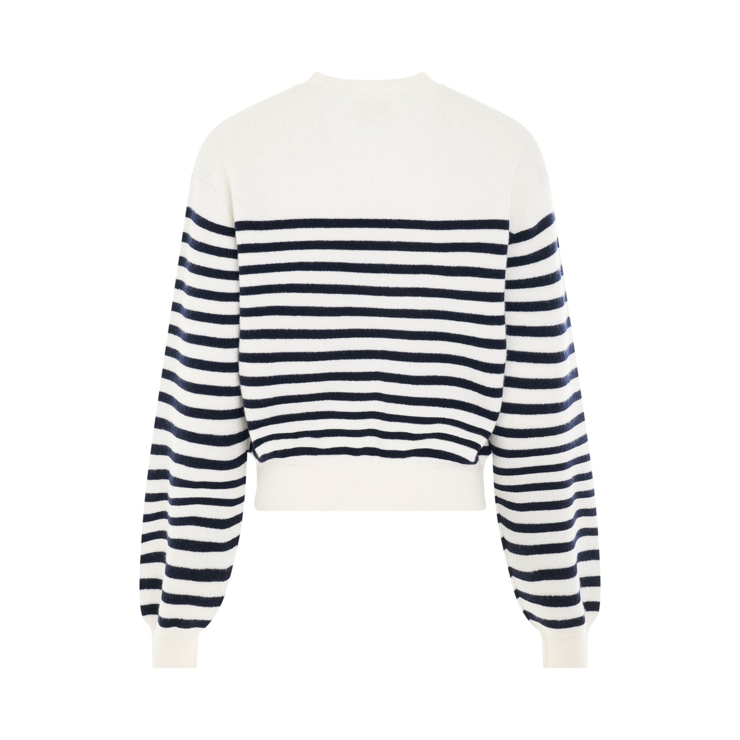 Viola Knit Sweater in Ivory Navy Stripe