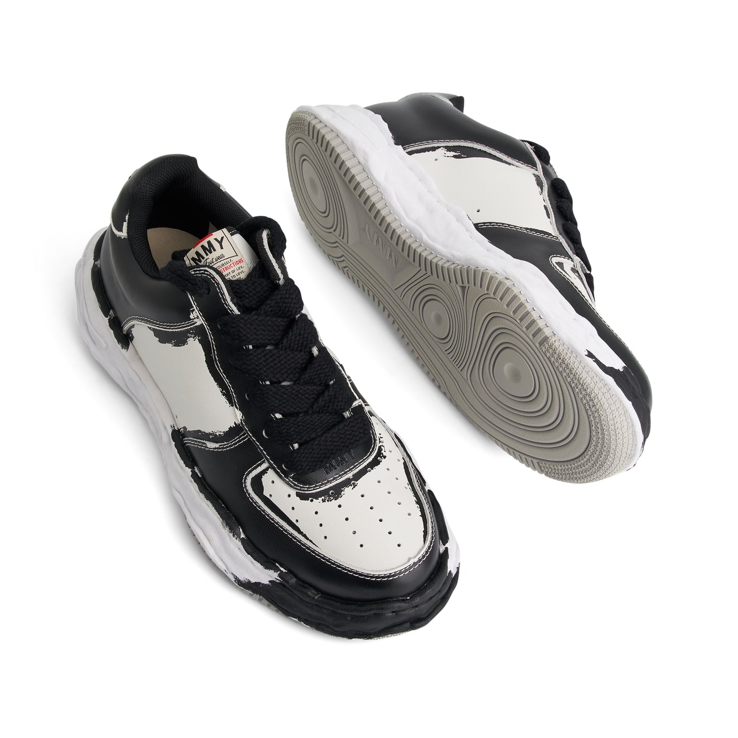 Wayne OG Sole Printed Sneaker in Black/White