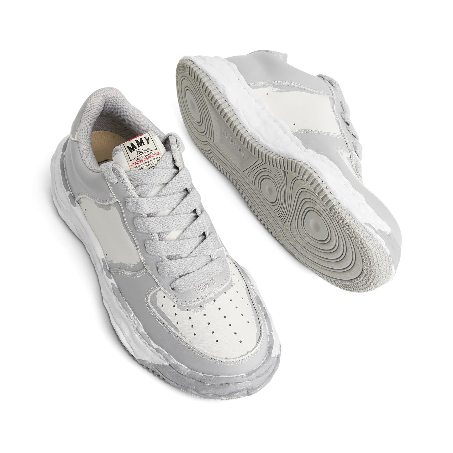 Wayne OG Sole Printed Sneaker in Grey/White