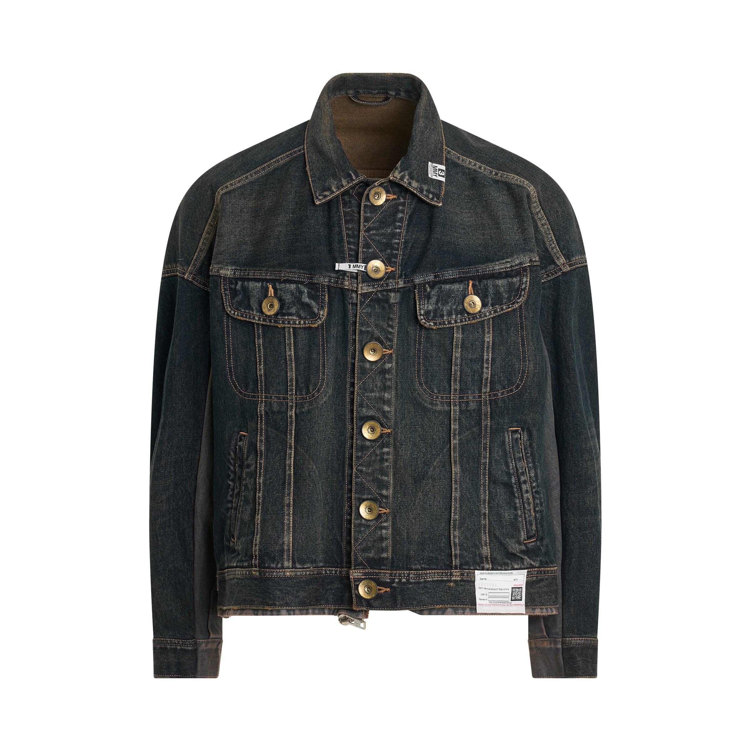 Combination Denim Jacket in Indigo