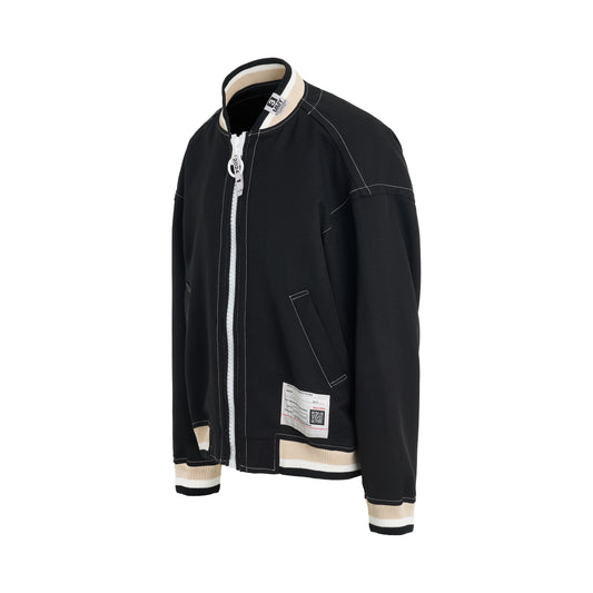 Big Zip Blouson Jacket in Black