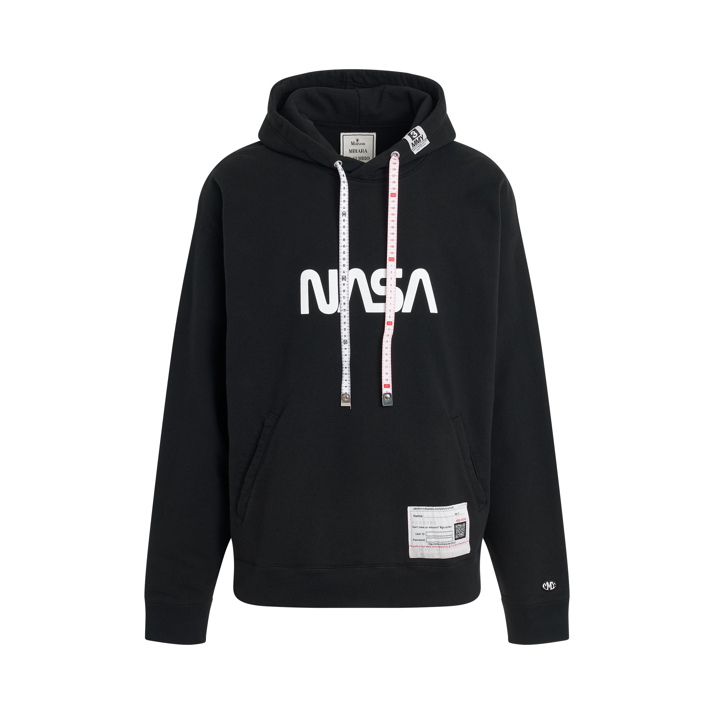 Nasa Printed Hoodie in Black