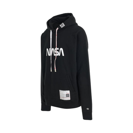 Nasa Printed Hoodie in Black