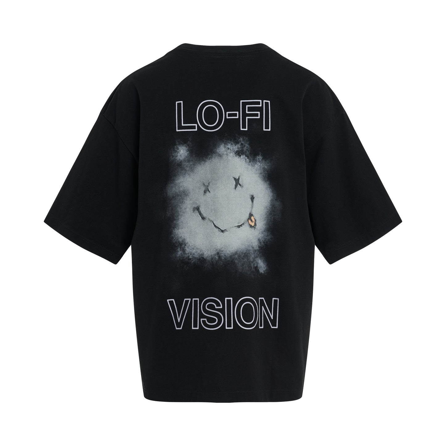 Lo-Fi Back Print Pocket T-Shirt in Black