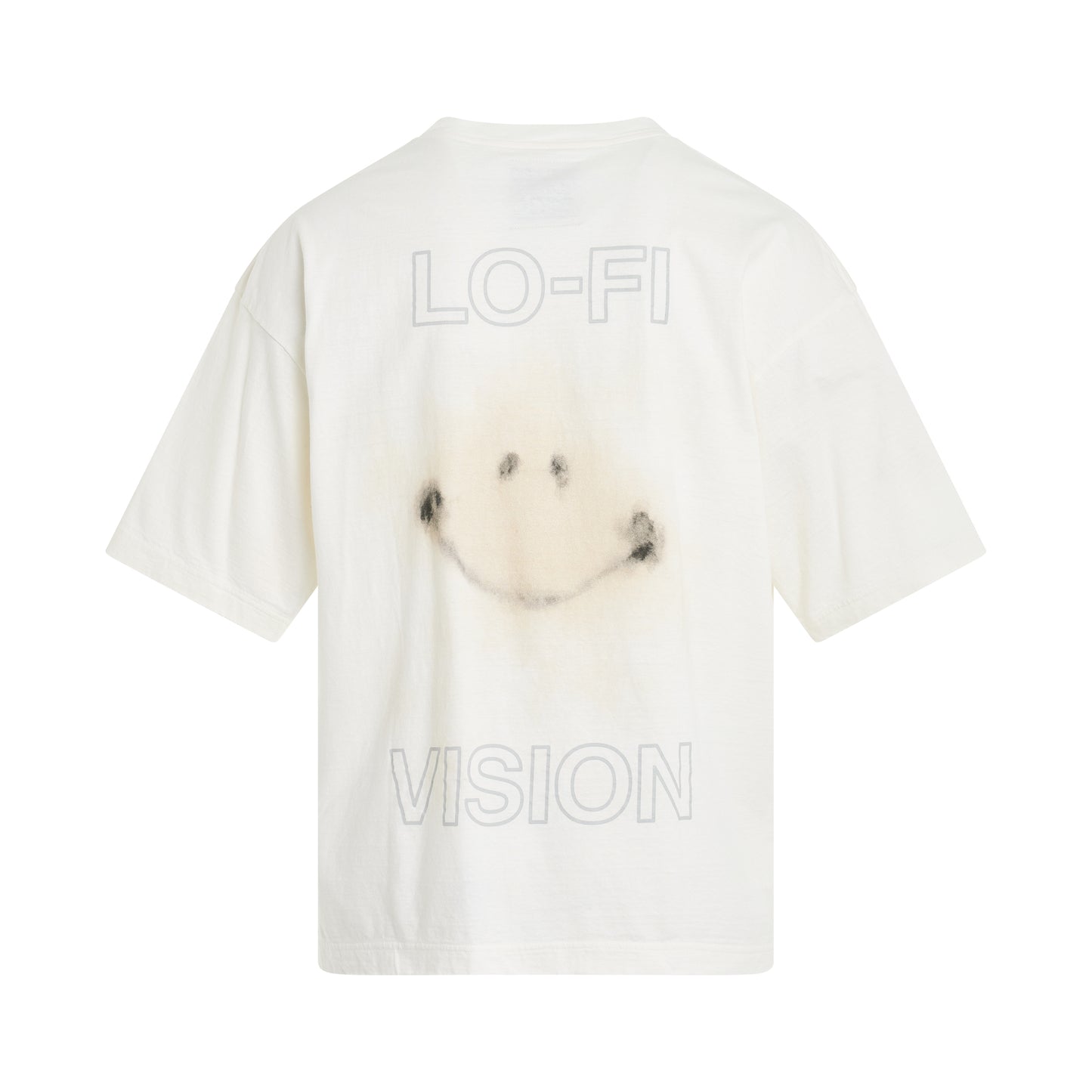 Sad Face Printed T-Shirt in White
