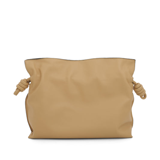 Flamenco Clutch in Nappa Calfskin in Dark Butter