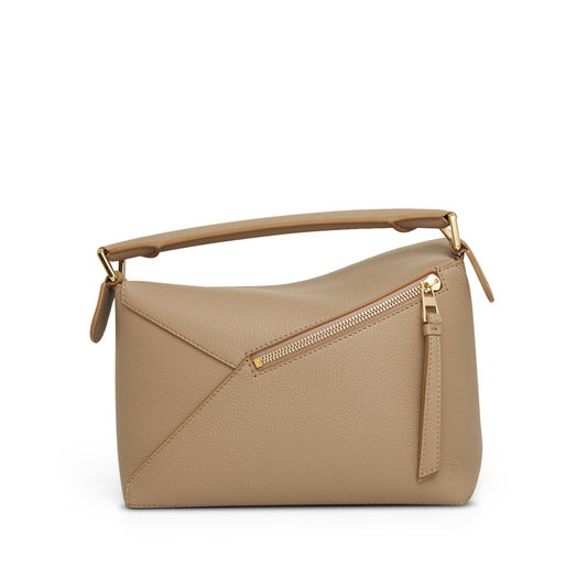 Small Puzzle Edge Bag in Soft Grained Calf in Sand