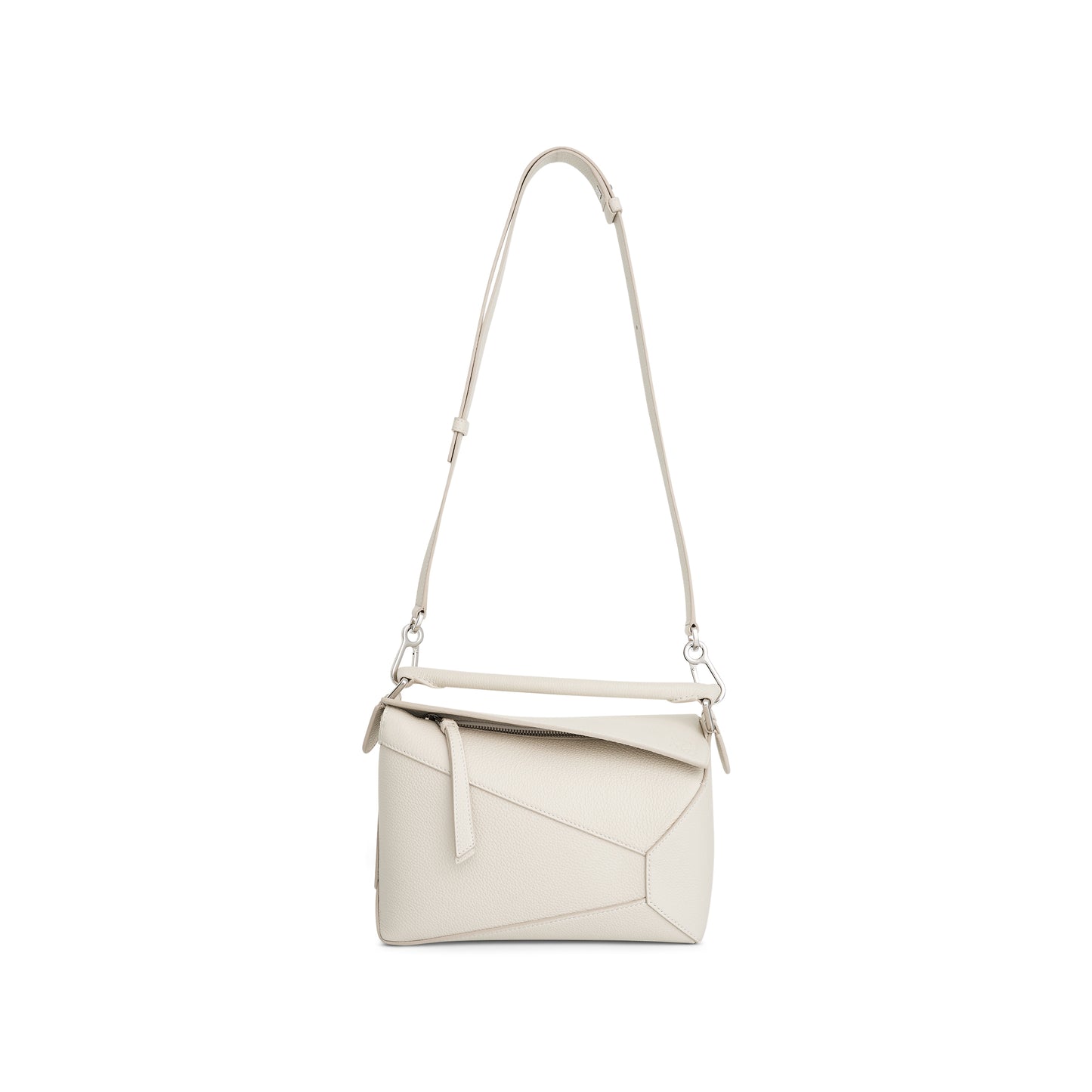 Small Puzzle Edge Bag in Soft White