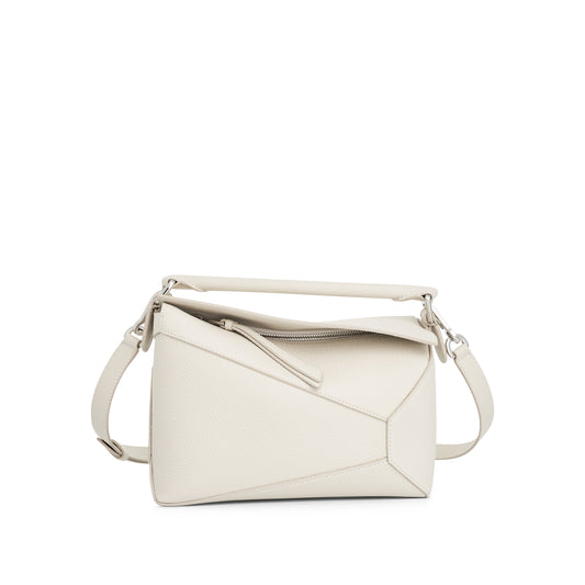 Small Puzzle Edge Bag in Soft White