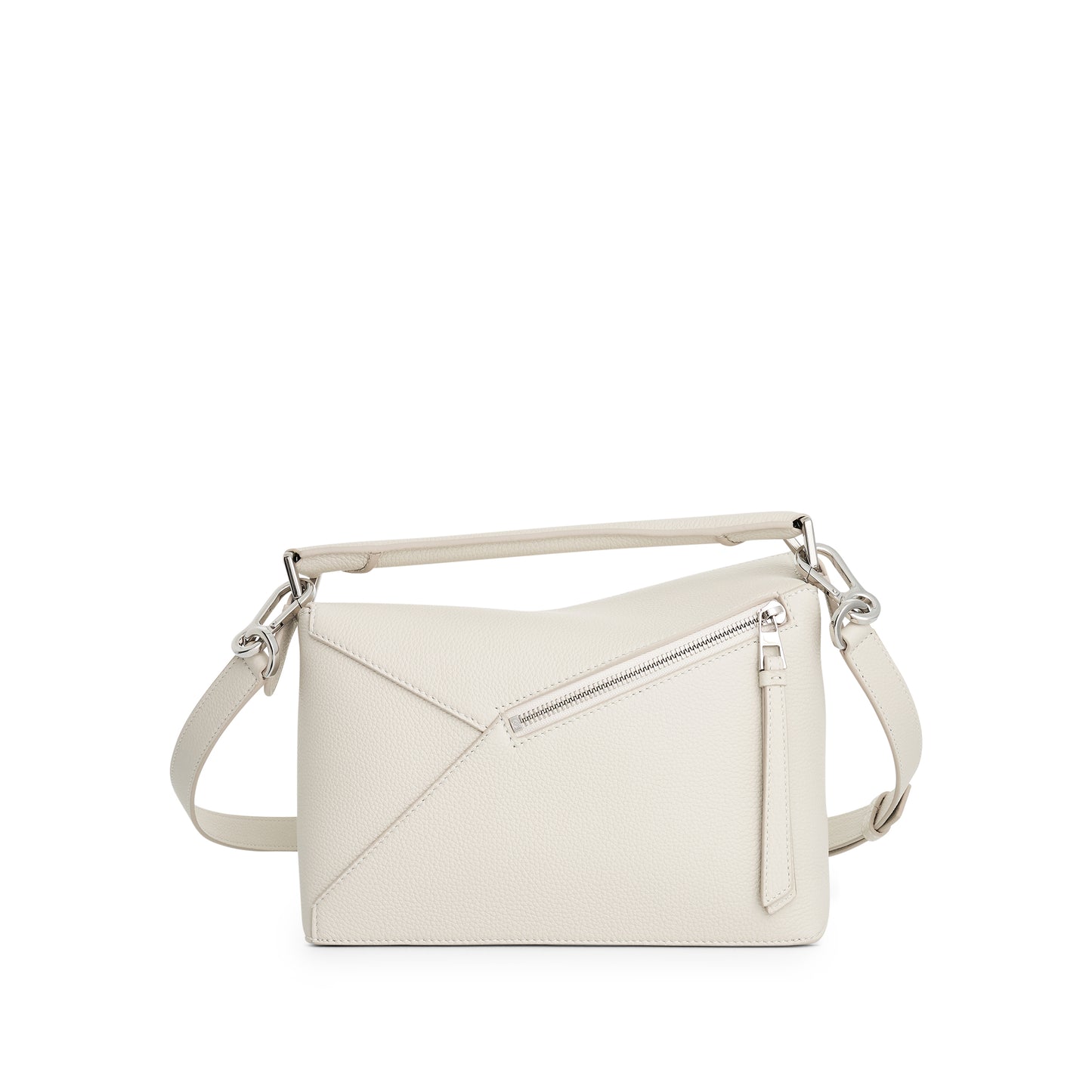 Small Puzzle Edge Bag in Soft White