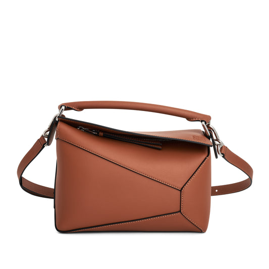 Small Puzzle Edge Bag in Tan