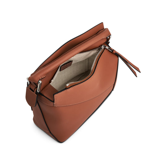 Small Puzzle Edge Bag in Tan