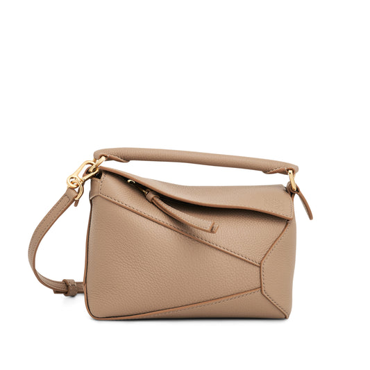 Mini Puzzle Edge Bag in Soft Grained Calf in Sand