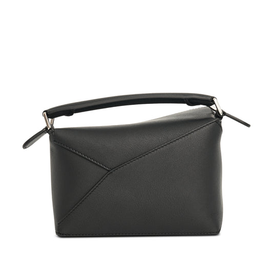 Mini Puzzle Edge Bag in Black