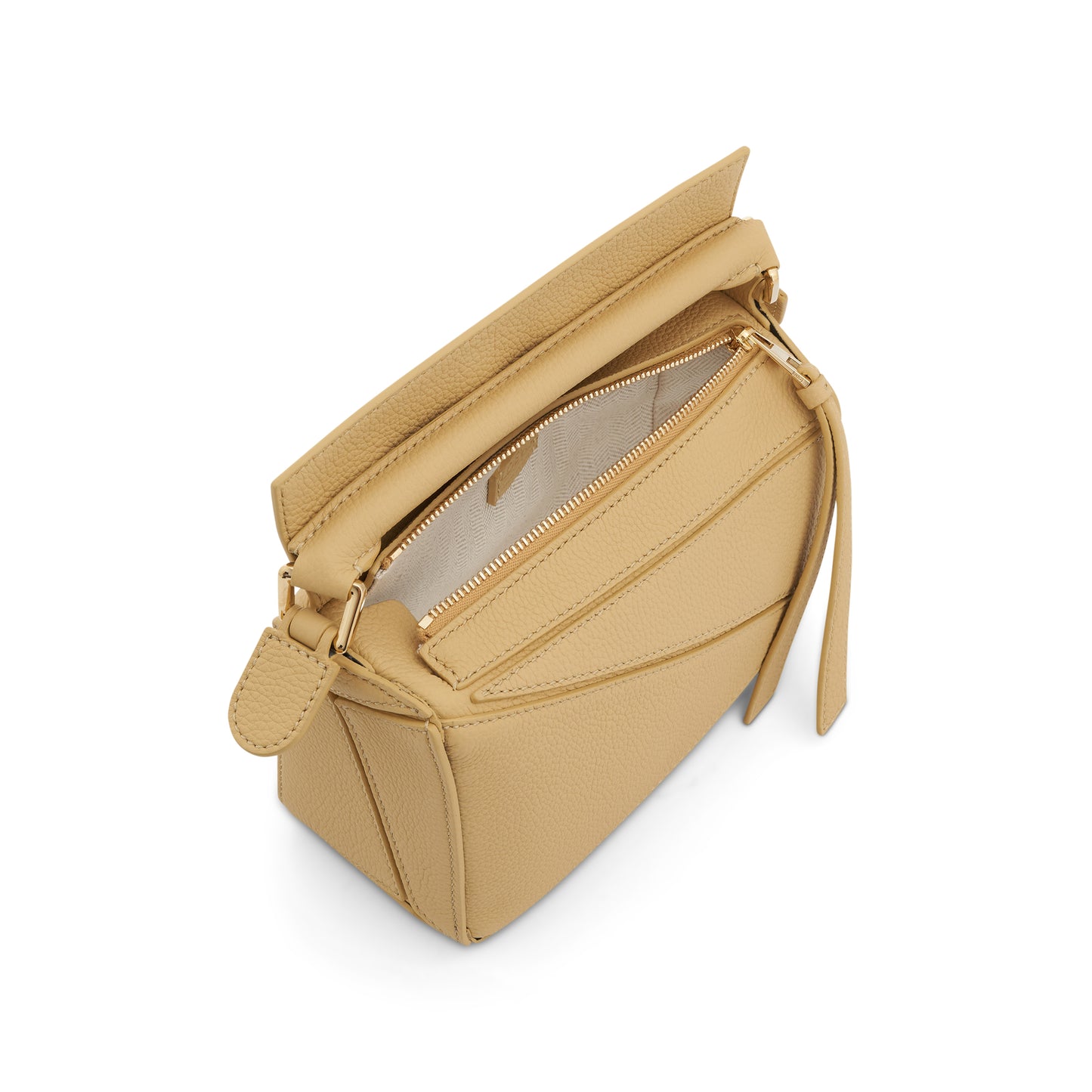 Mini Puzzle Bag in Soft Grained Calfskin in Dark Butter