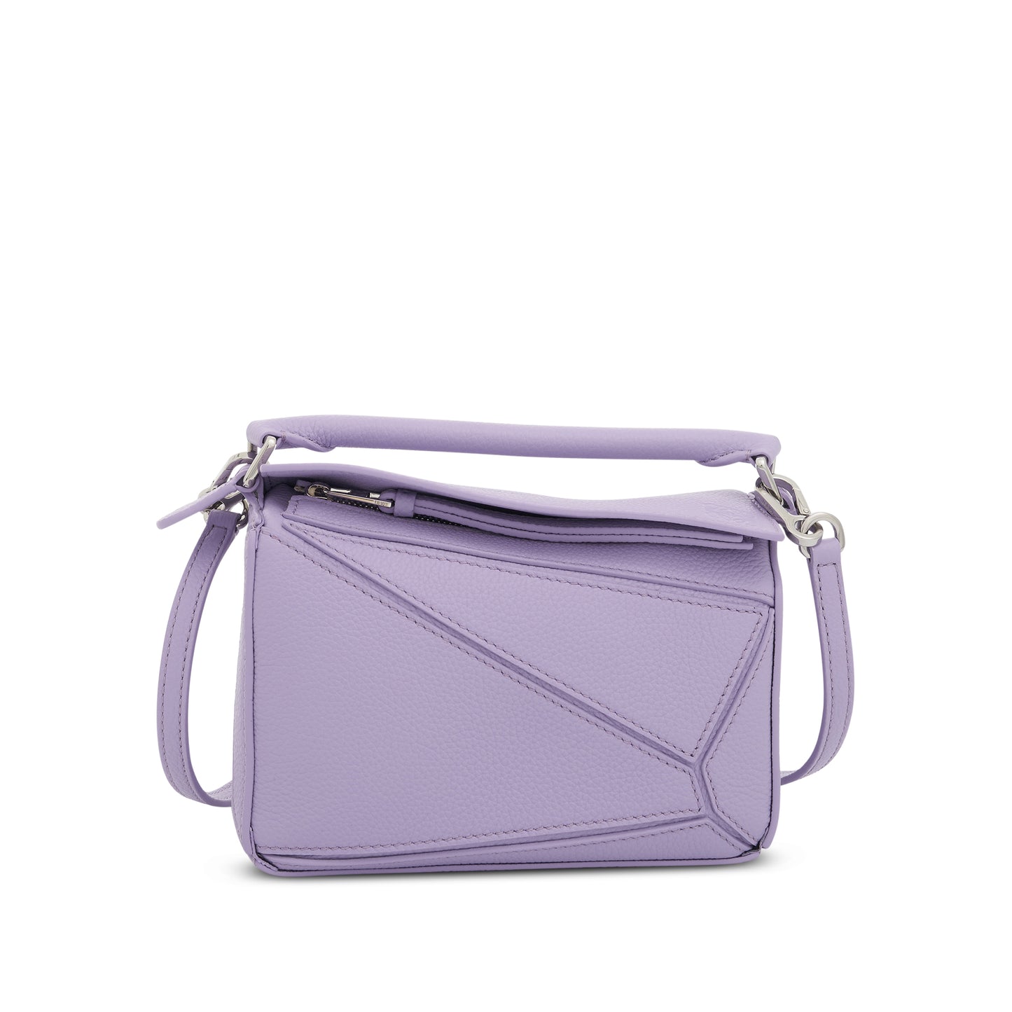 Mini Puzzle Bag in Soft Grained Calfskin in Light Mauve