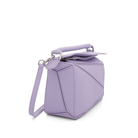 Mini Puzzle Bag in Soft Grained Calfskin in Light Mauve