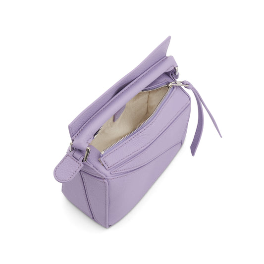 Mini Puzzle Bag in Soft Grained Calfskin in Light Mauve