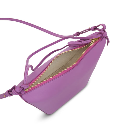 Mini Hammock Hobo Bag in Classic Calfskin in Rockrose