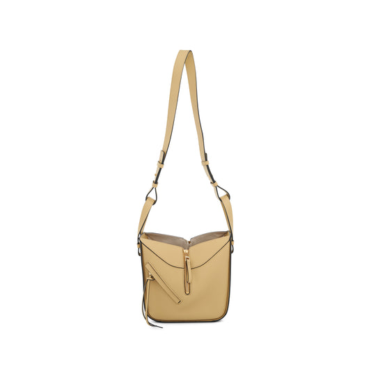 Compact Hammock Bag in Soft Grained Calfskin in Dark Butter