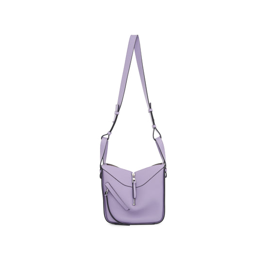 Compact Hammock Bag in Soft Grained Calfskin in Light Mauve