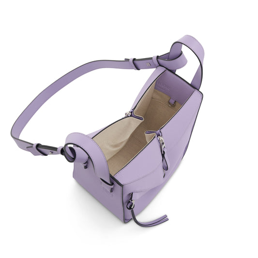 Compact Hammock Bag in Soft Grained Calfskin in Light Mauve