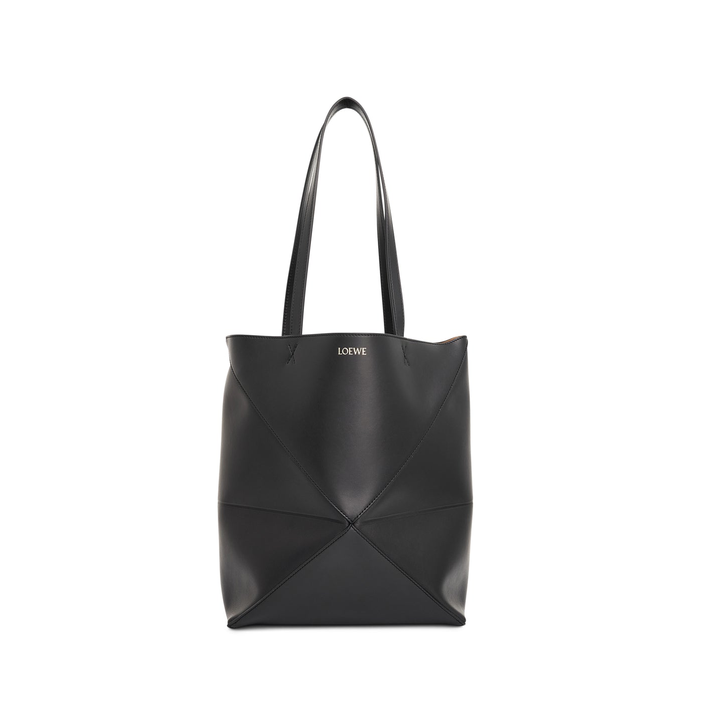 Medium Puzzle Fold Tote Bag in Black