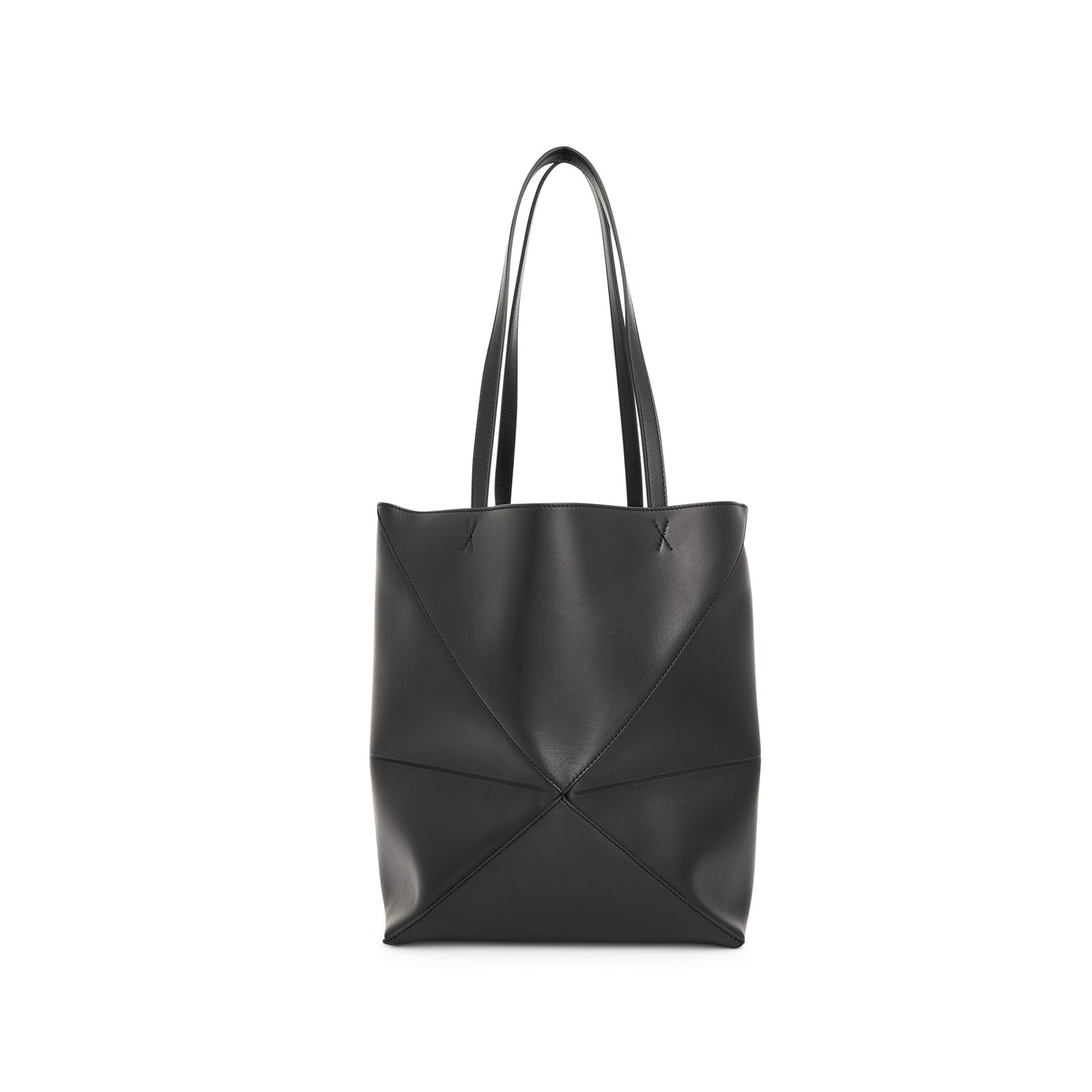 Medium Puzzle Fold Tote Bag in Black