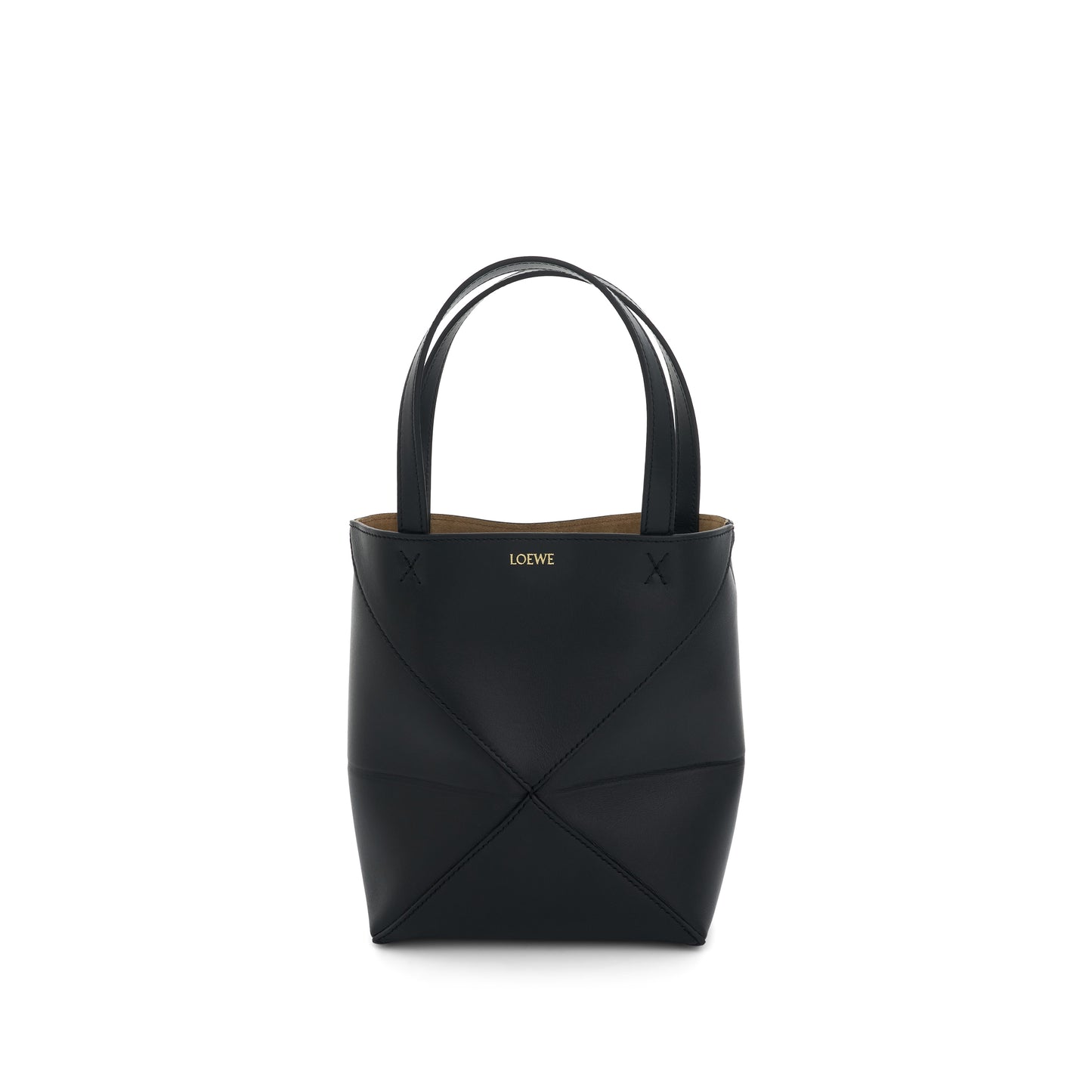 Mini Fold Puzzle Tote Bag in Black