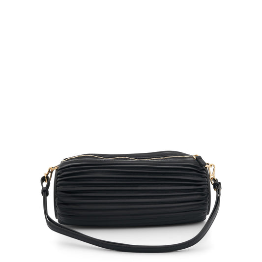 Bracelet Pouch Bag in Pleated Nappa in Black