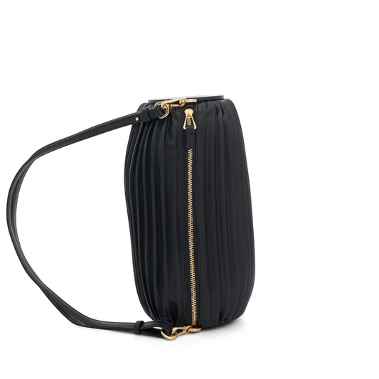 Bracelet Pouch Bag in Pleated Nappa in Black