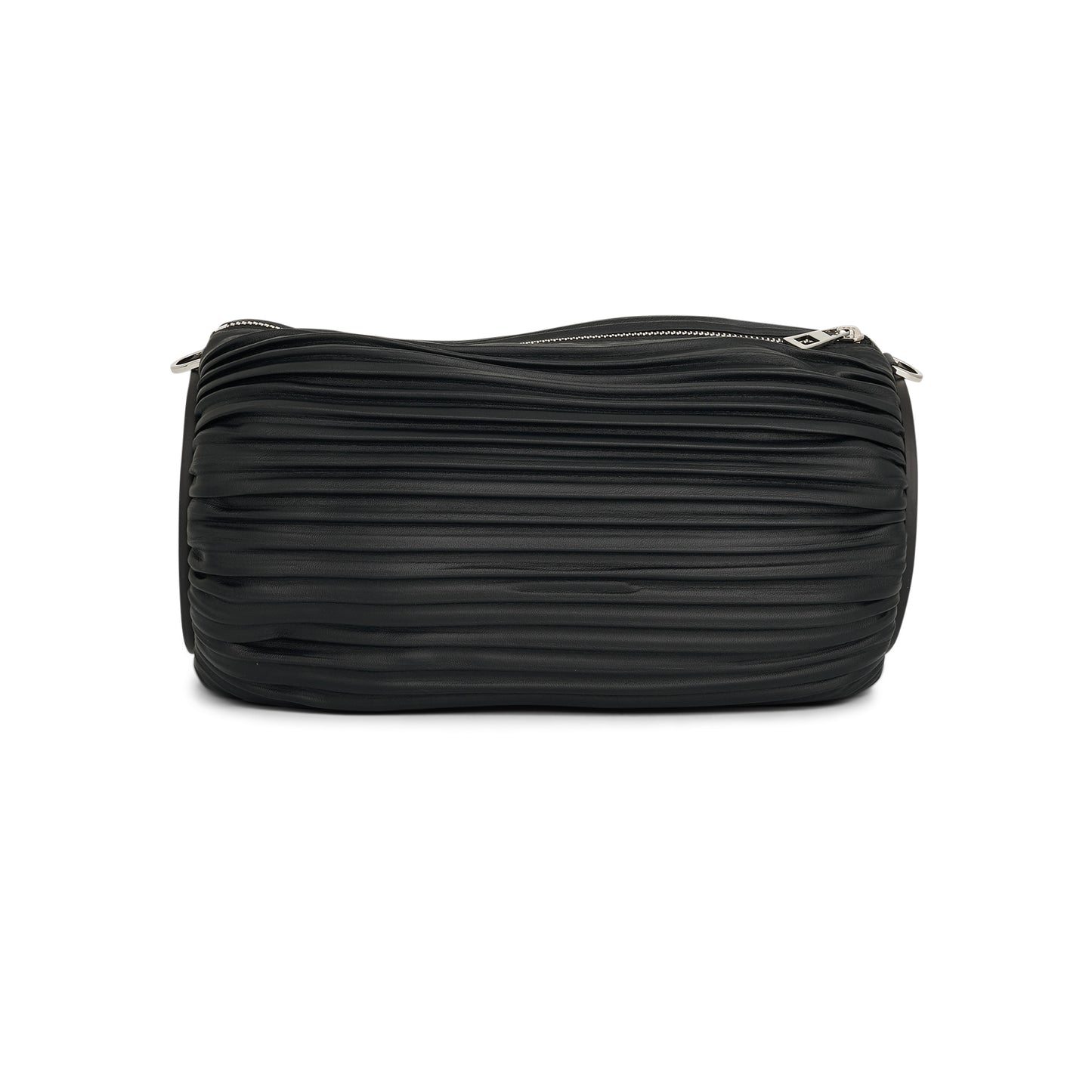 Large Bracelet Pouch Bag in Pleated Nappa in Black