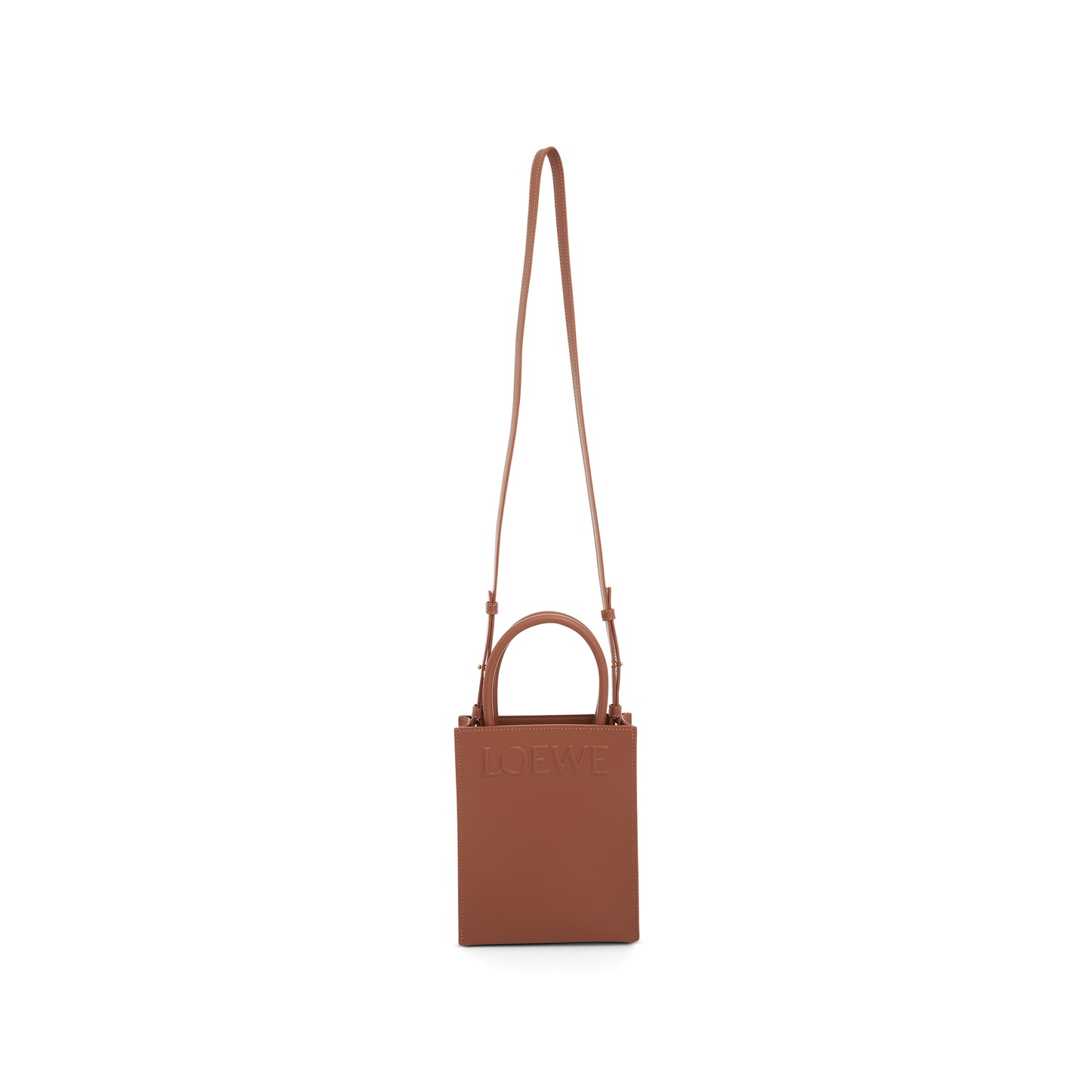 Standard A5 Tote Bag in Sleek Calfskin in Tan