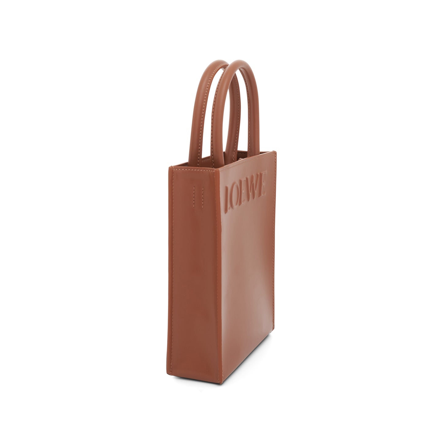 Standard A5 Tote Bag in Sleek Calfskin in Tan