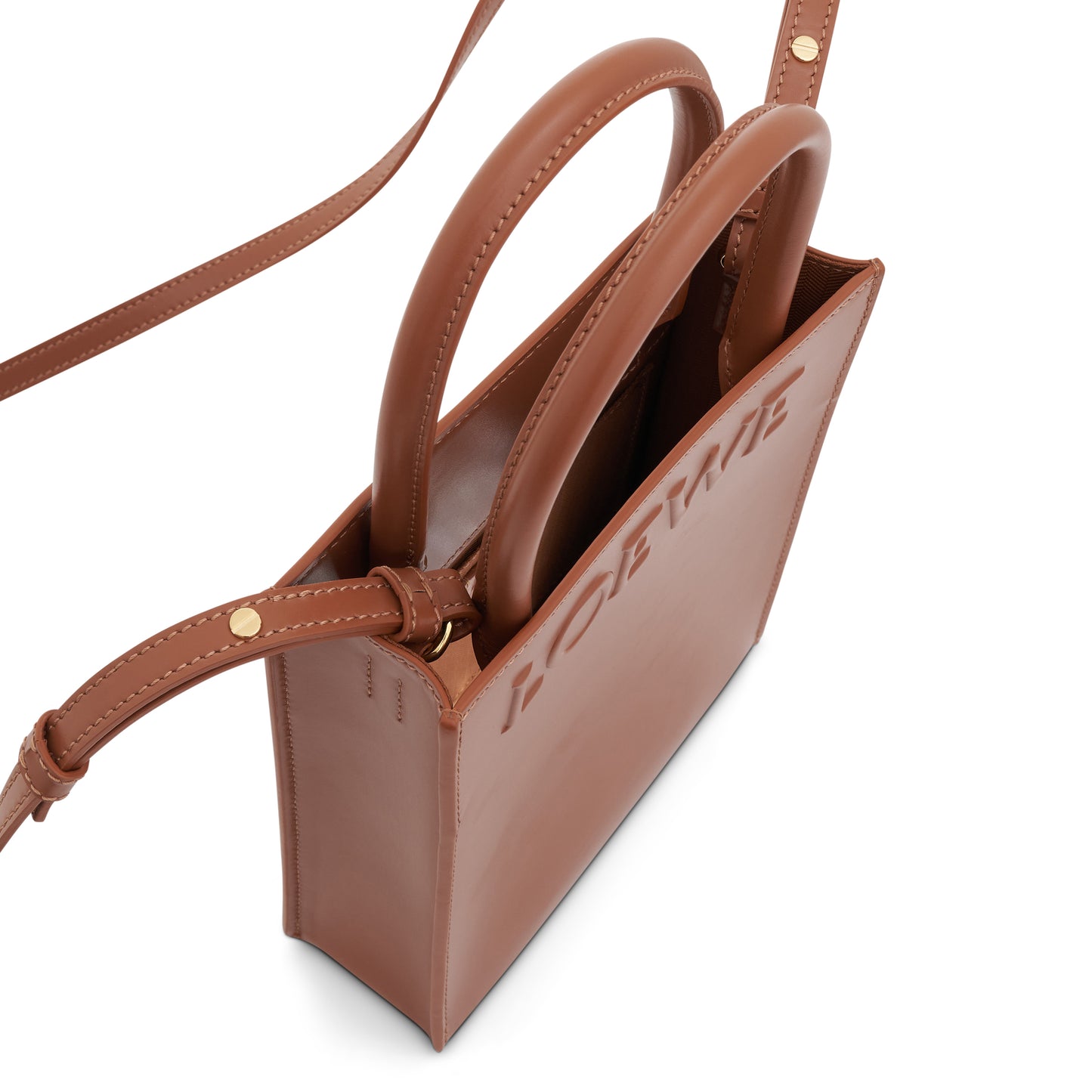 Standard A5 Tote Bag in Sleek Calfskin in Tan