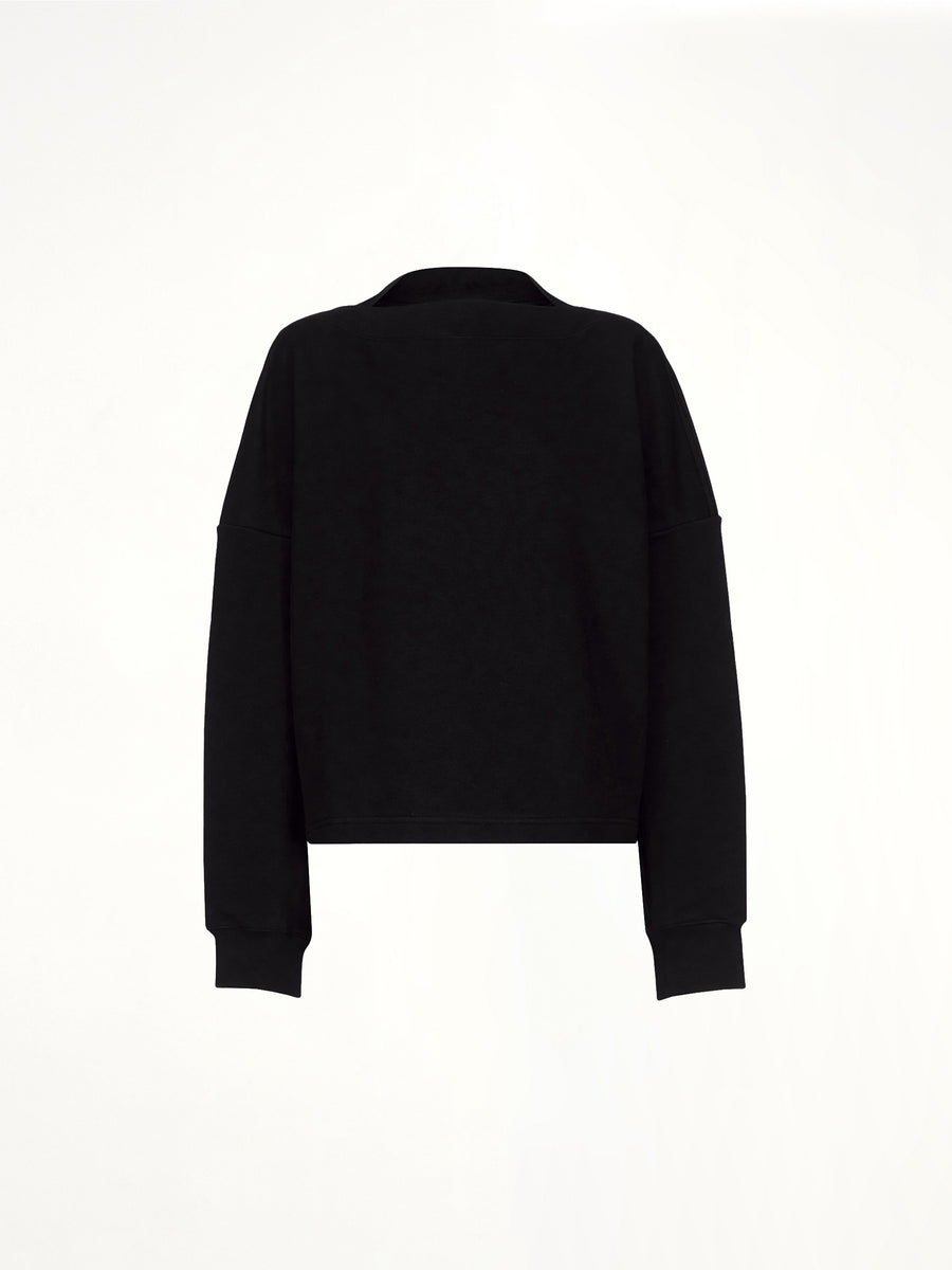 Boatneck Sweatshirt in Black