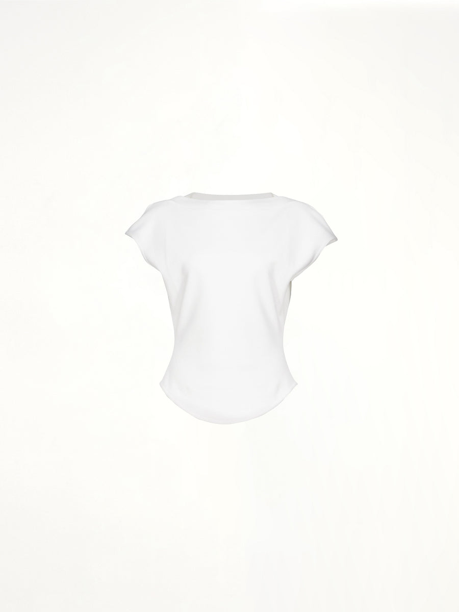 Cap T-Shirt in White