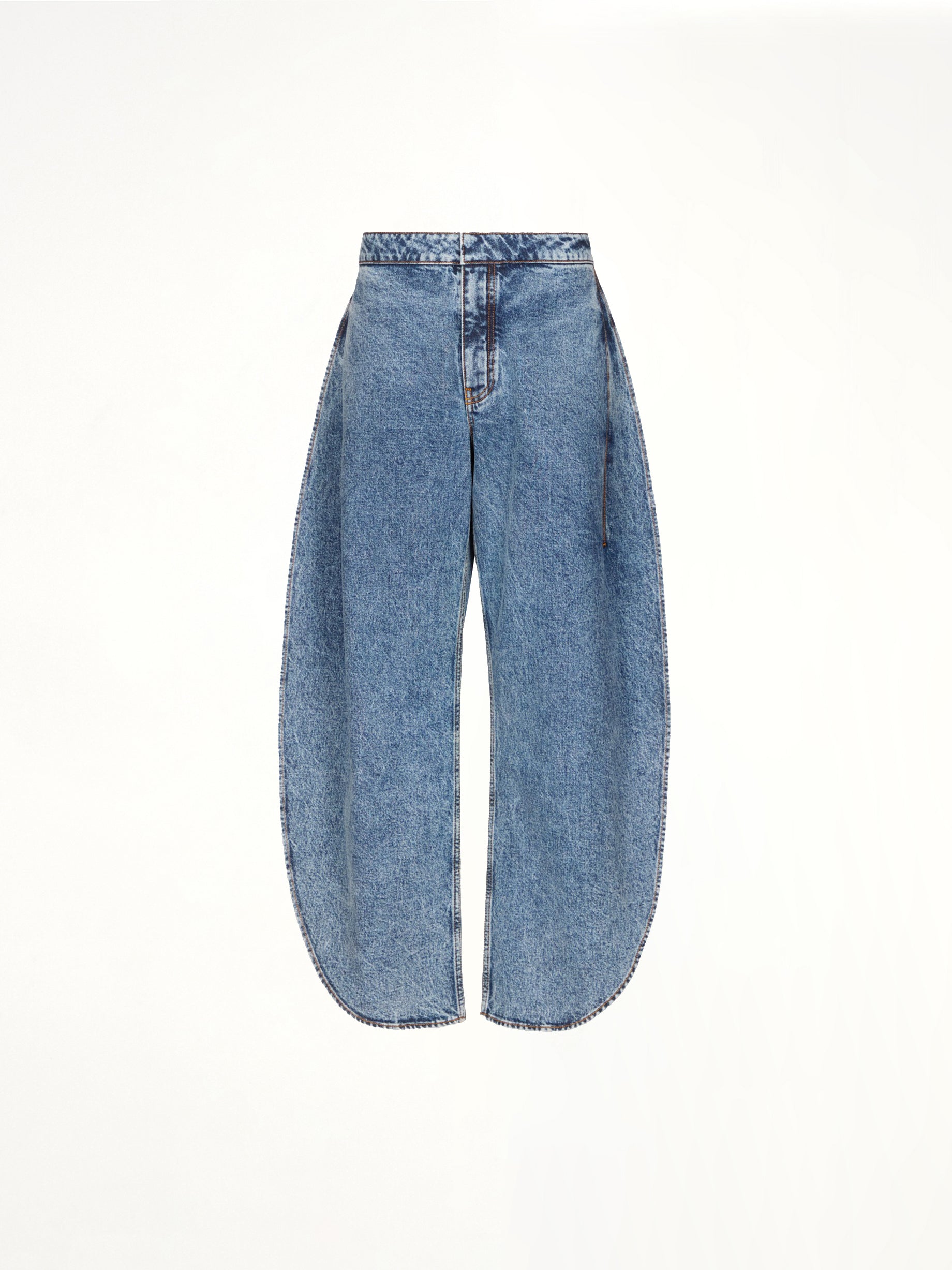 ALAIA Petal Pants in Blue Denim Product Photo from MARAIS