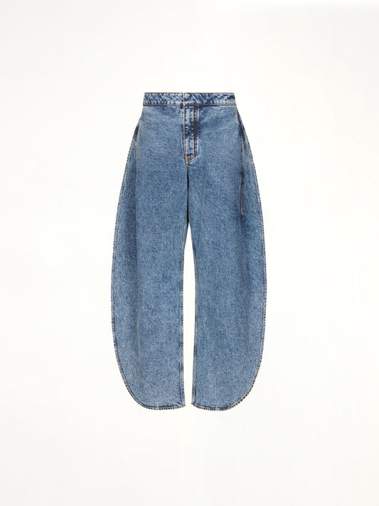 Petal Pants in Blue Denim